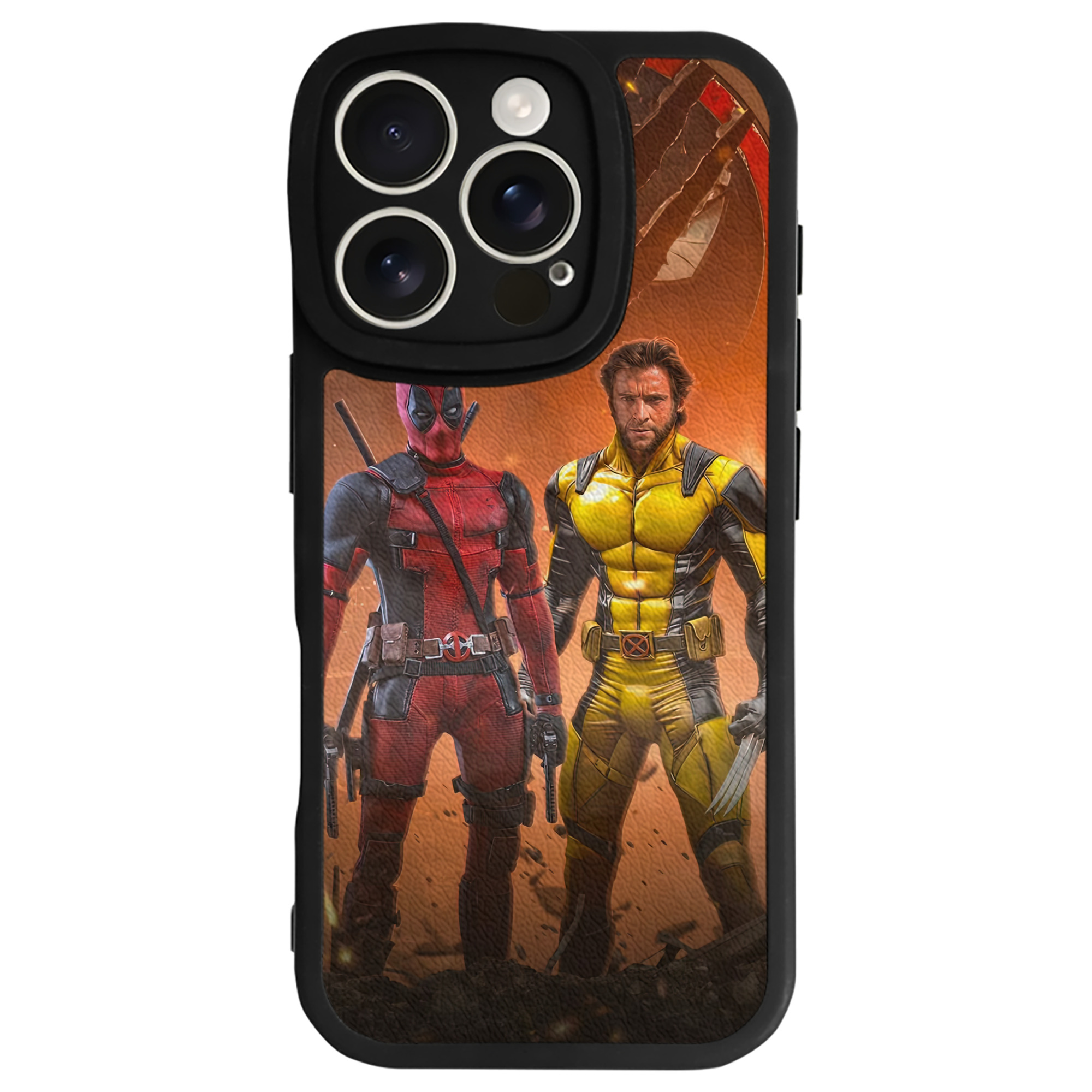 （画像用） Deadpool デッドプール 【iPhone 16シリーズ対応】シリコンスマホケース（レザー調） 材質：シリコン